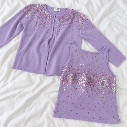 Kaliko vintage lilac - vintage, sequin