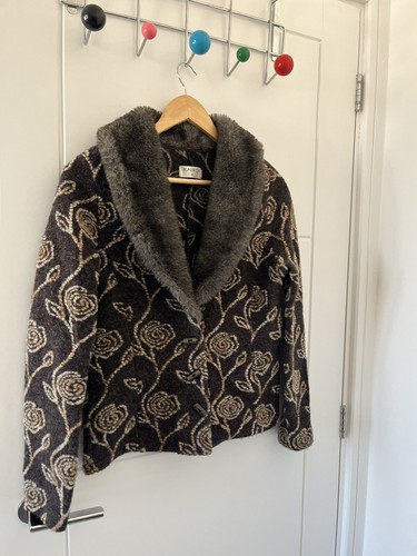 Kaliko brown floral - floral, cardigan