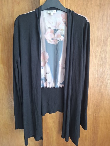 Kaliko black floral sheer - floral, back