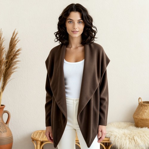 Lagenlook cardigan brown fine - lagenlook,